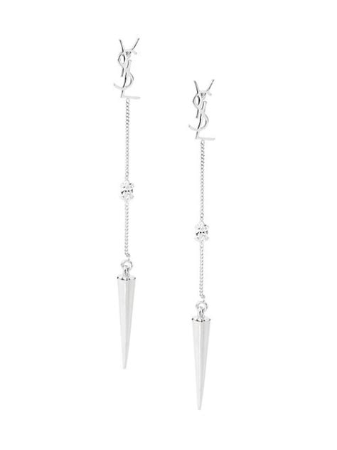 Saint Laurent Opyum YSL Rhinestone Spike Earrings